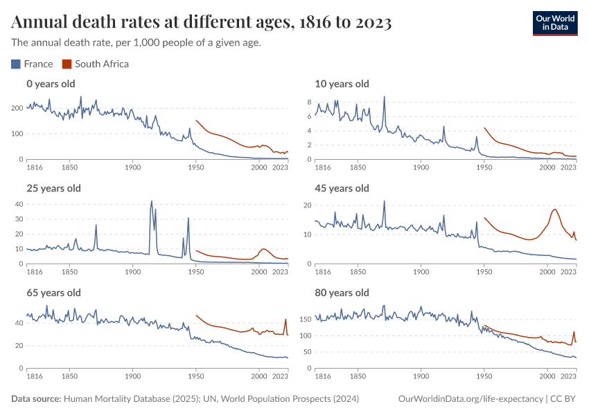 A thumbnail of the "Annual death rates at different ages" chart