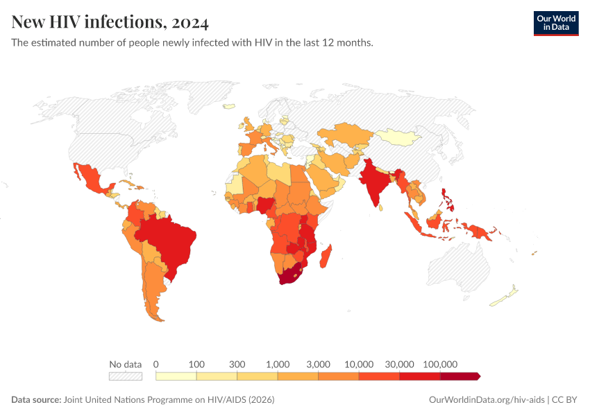 A thumbnail of the "New HIV infections" chart