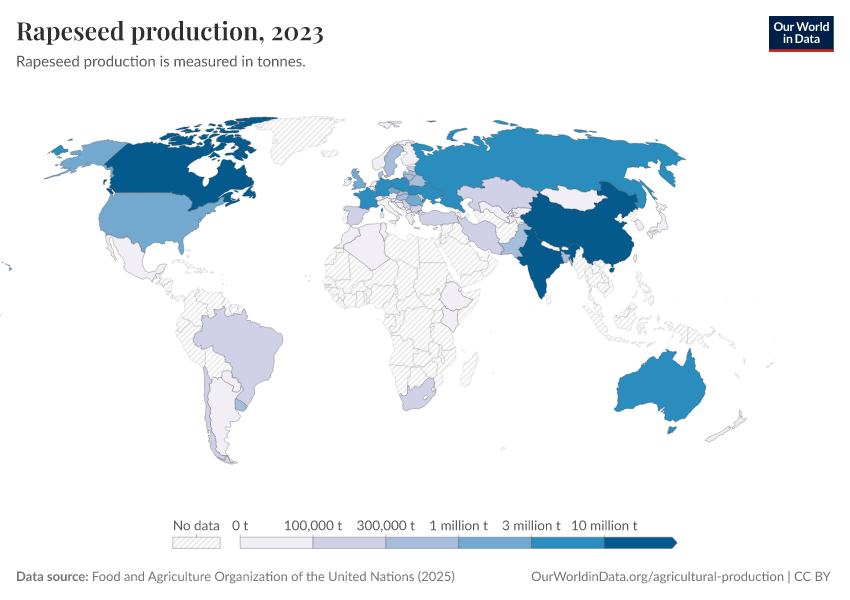A thumbnail of the "Rapeseed production" chart
